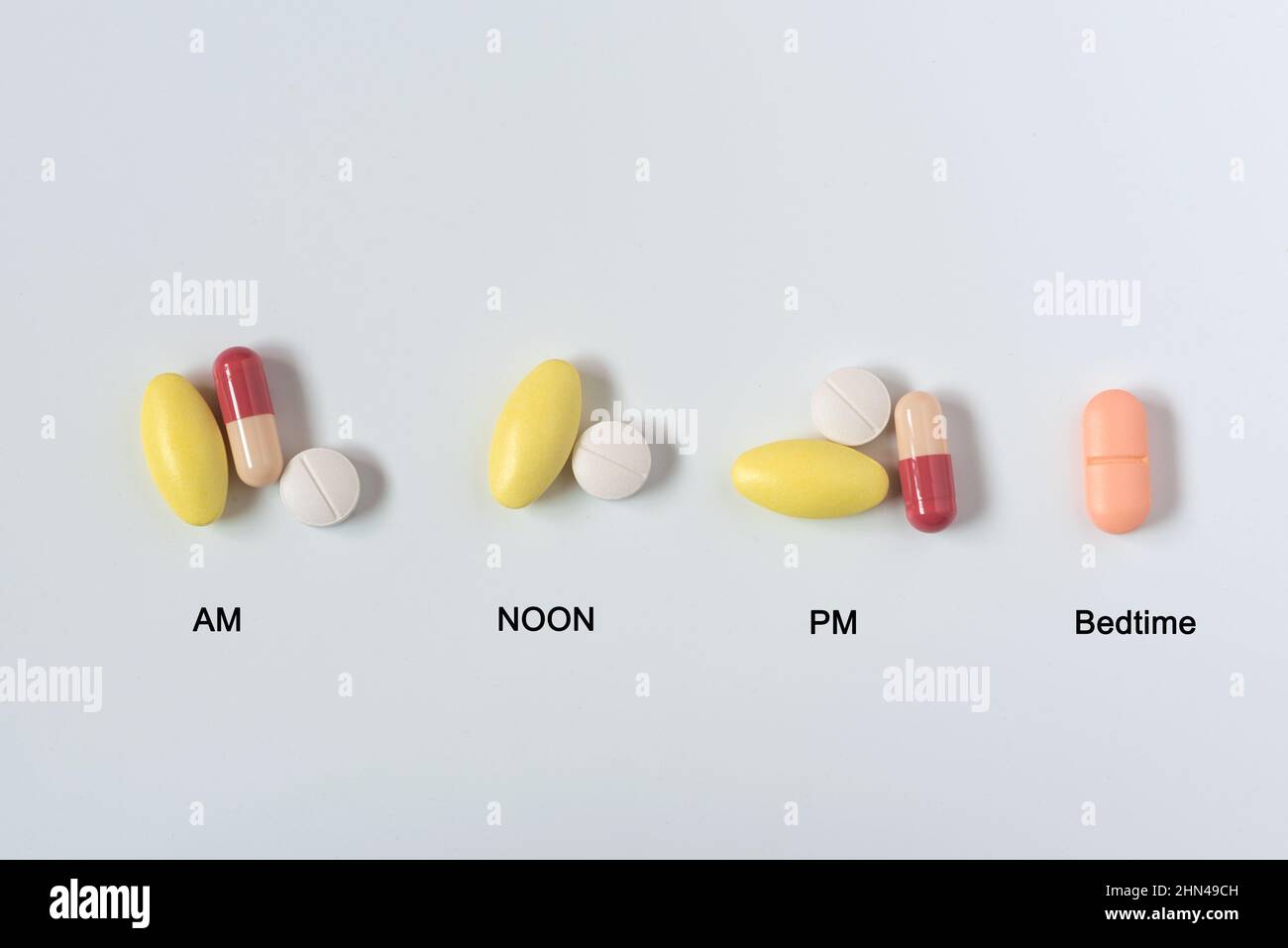 4 Times Day AM PM Morning Noon Eve Bed Pill Box Medication