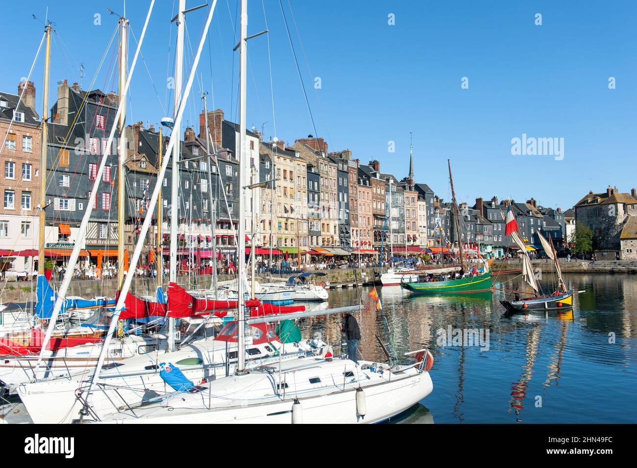 The VieuxPort (old port) of Honfleur is a major tourist attraction of
