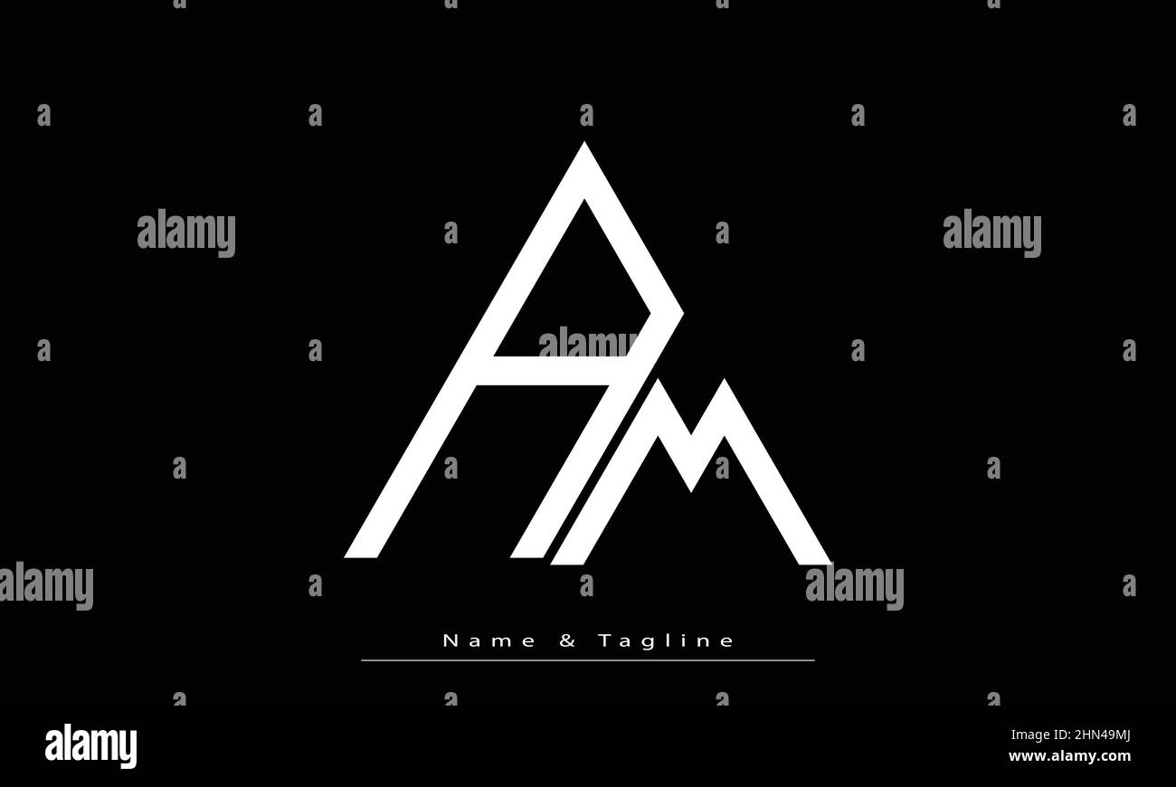 Am letter logo hi-res stock photography and images - Alamy