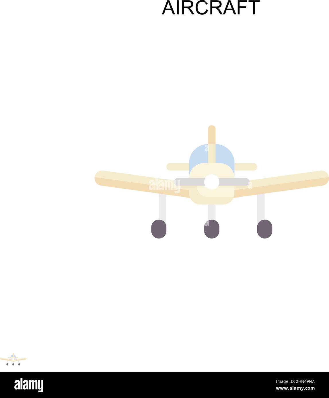 Aircraft Simple vector icon. Illustration symbol design template for web mobile UI element. Stock Vector
