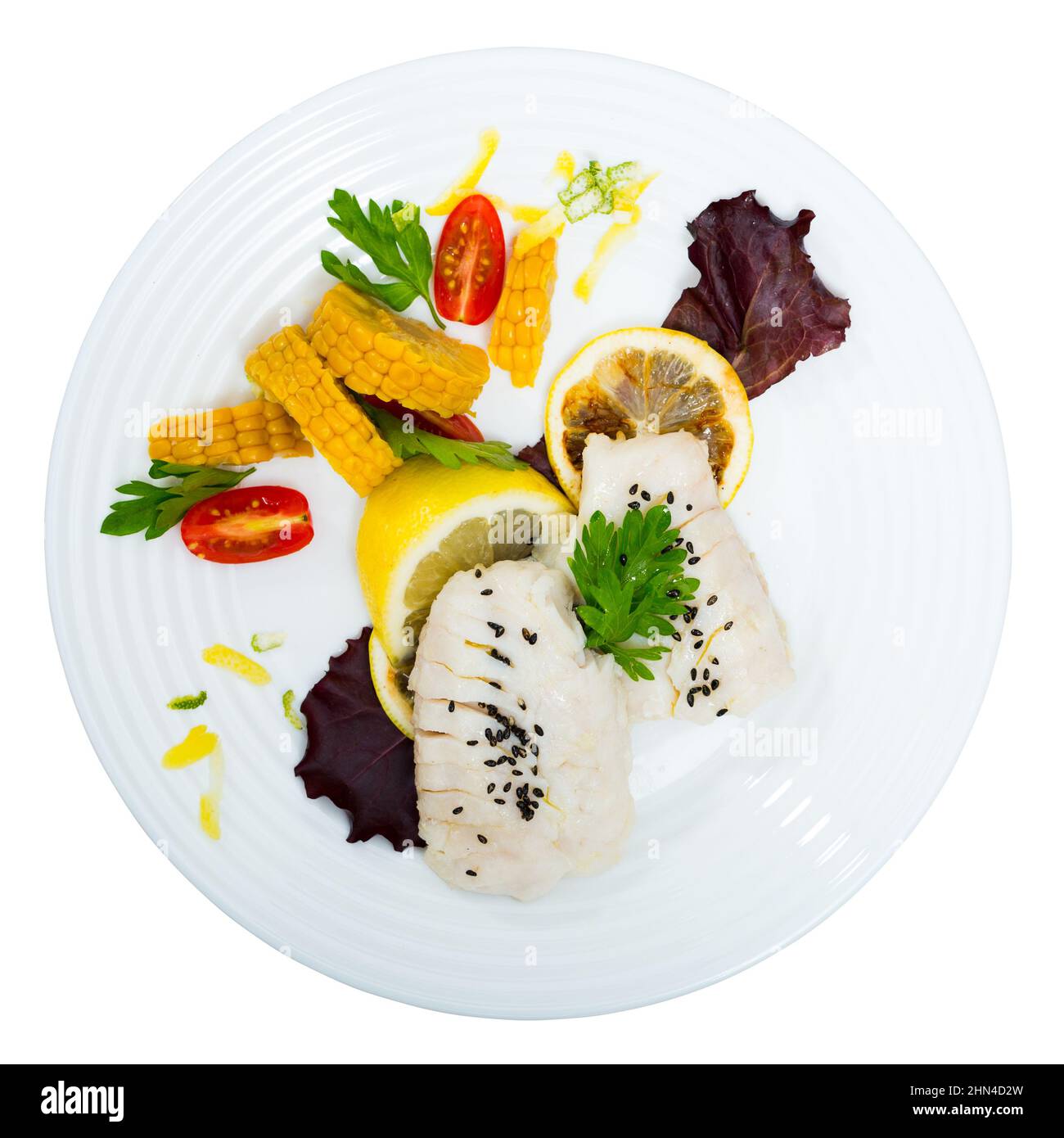 Steamed cod fillets Stock Photo - Alamy
