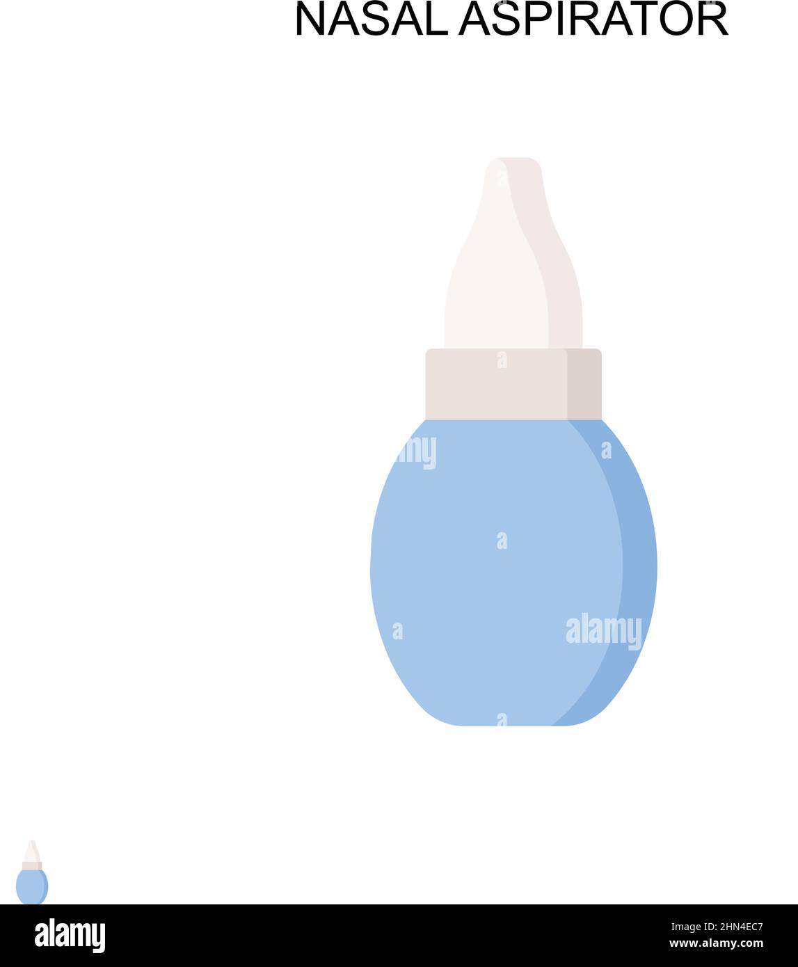 Nasal aspirator Simple vector icon. Illustration symbol design template for web mobile UI element. Stock Vector