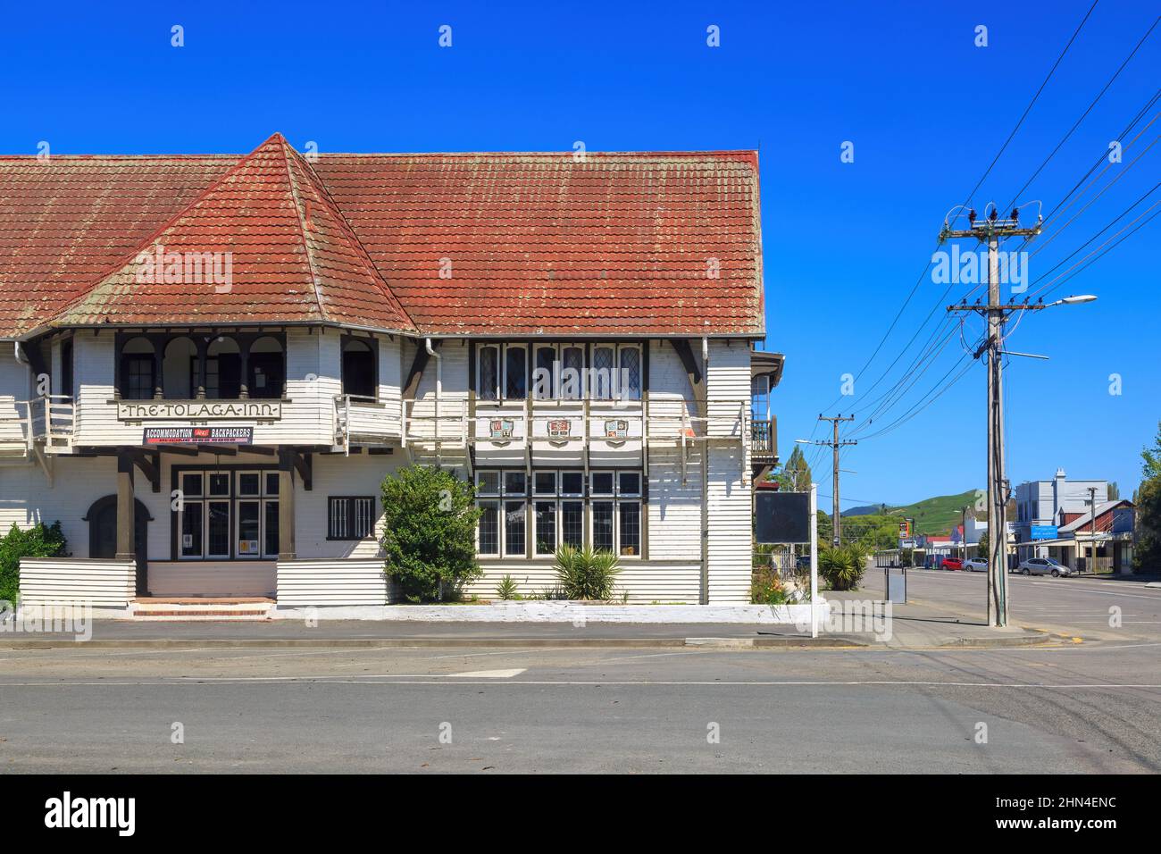 The Tolaga Bay Inn, a historic hotel in Tolaga Bay, New Zealand. The