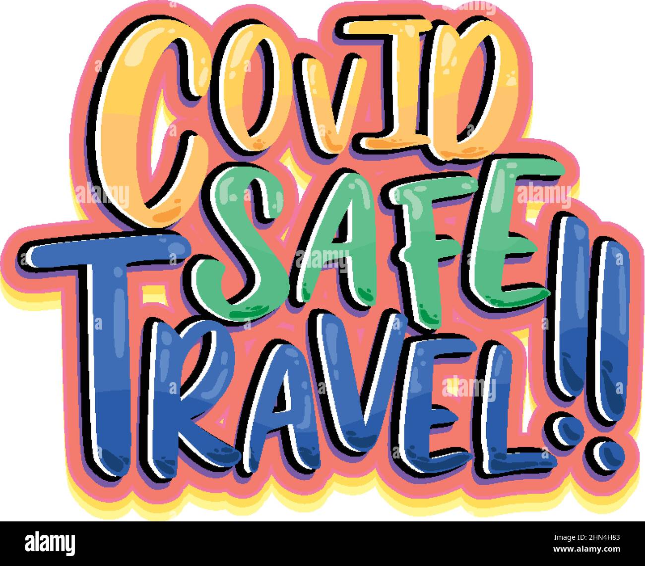 Covid Safe Travel typography design illustration Stock Vector Image