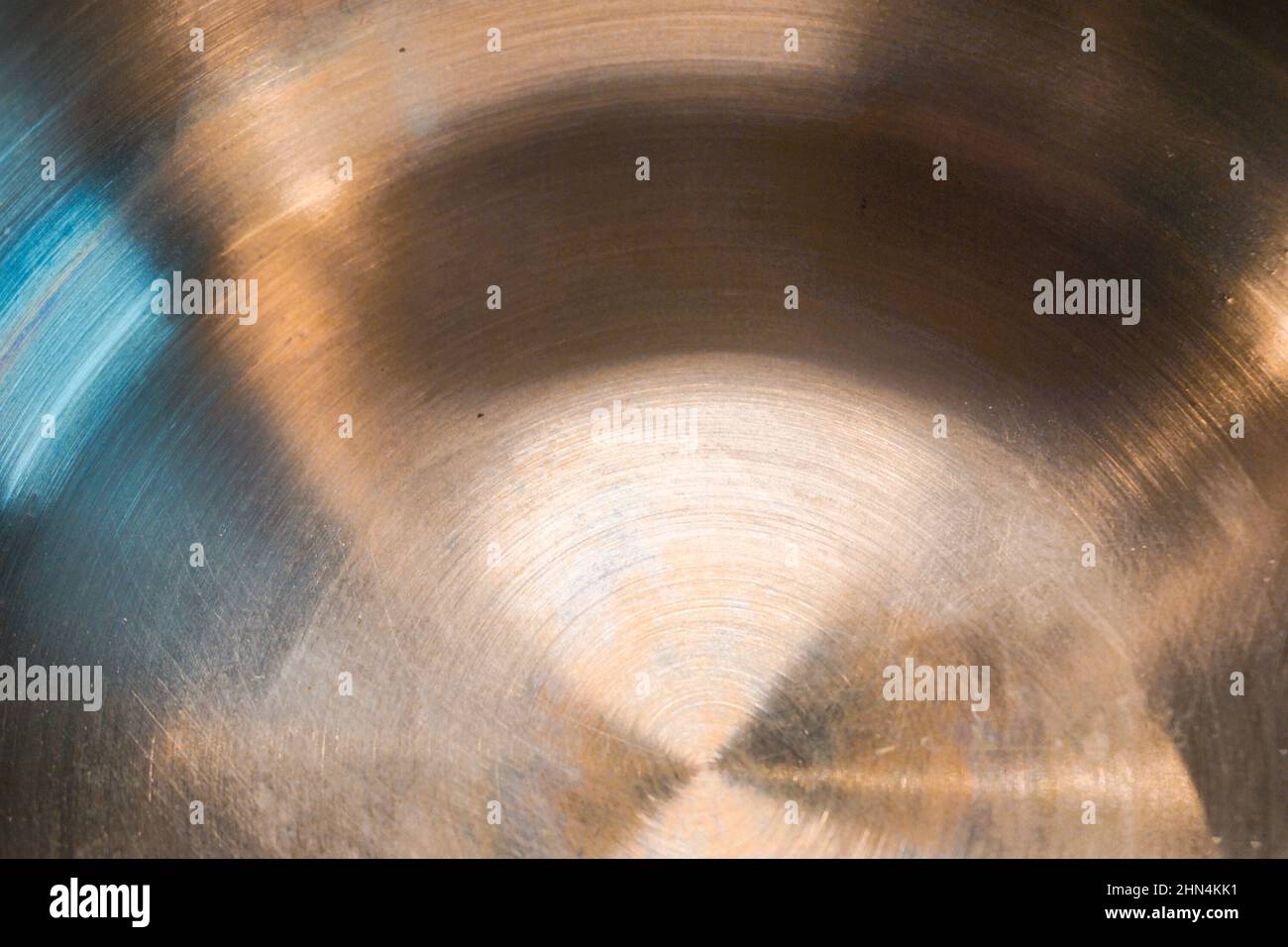 Brushed, circular metal texture - background Stock Photo