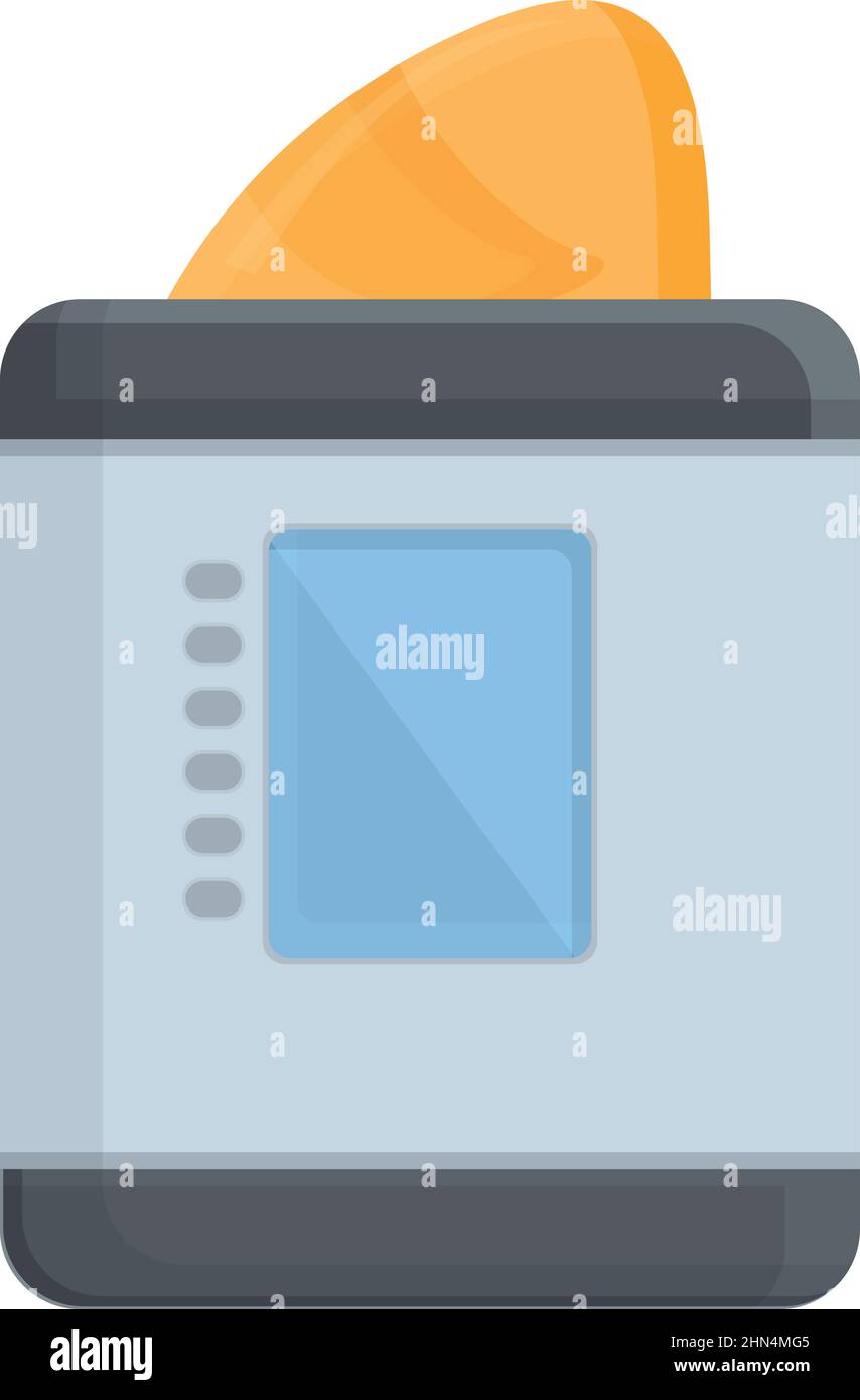 Bread machine icon cartoon vector. Kitchen maker. Small breadmaker ...