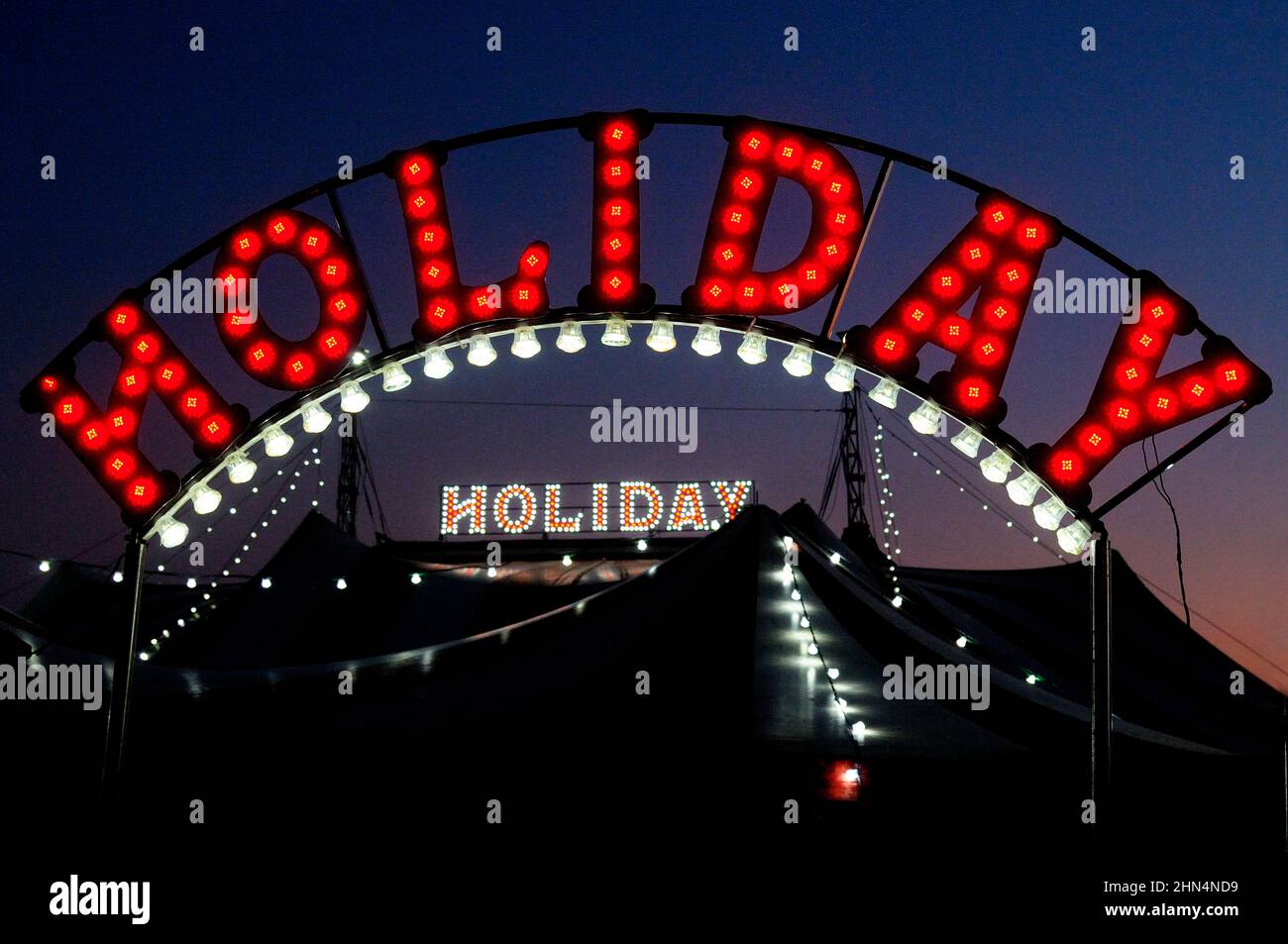 Holiday Circus in Collado Villalba, Community of Madrid. Stock Photo
