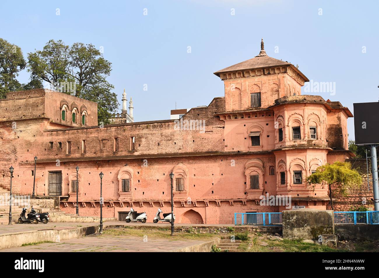 Eastern view of Gohar Mahal, an Islamic architecture, Mahal was built in a successful manner by Qudisiya Begum in 1820 on the banks of the Upper Lake Stock Photo