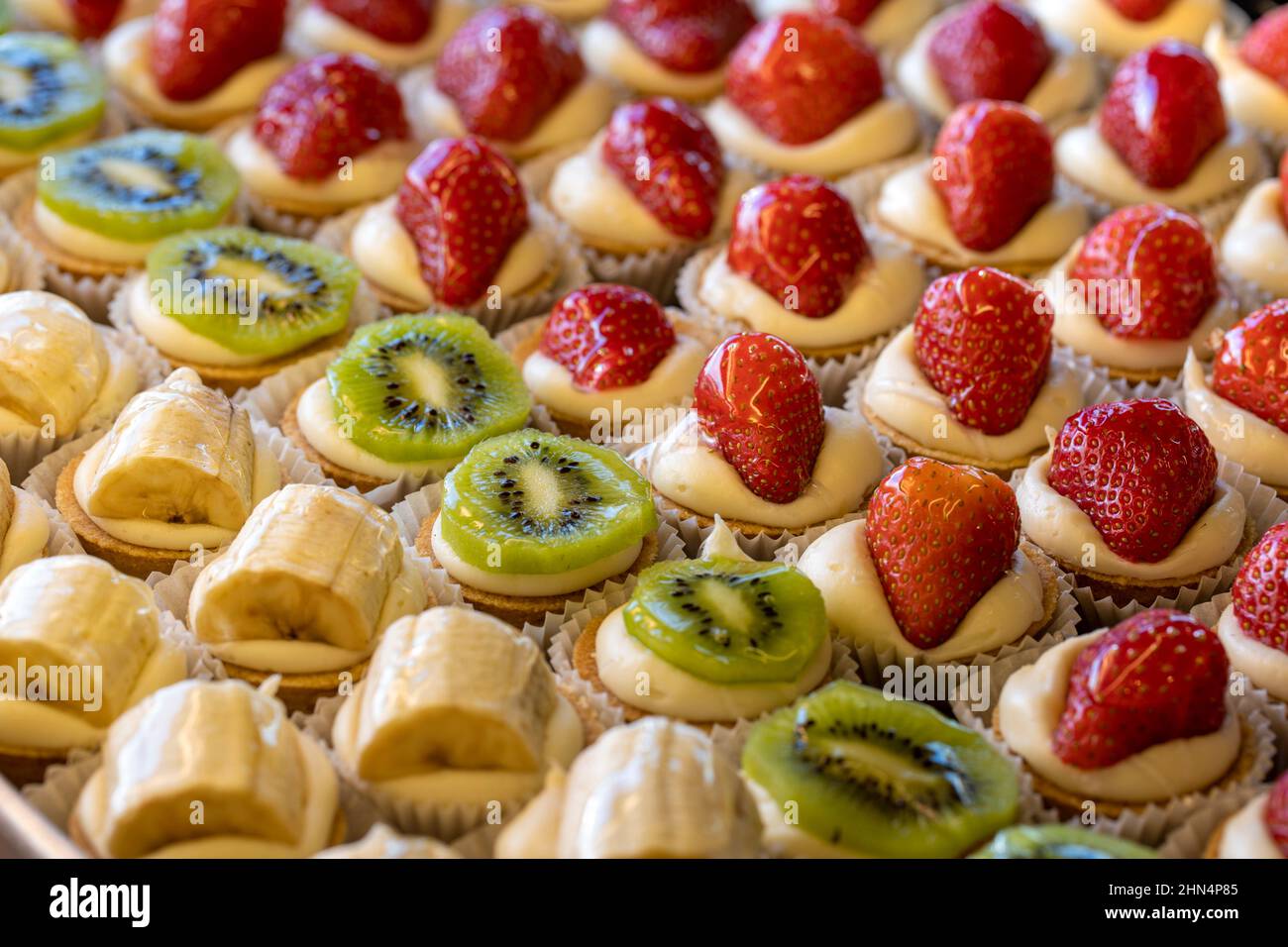 Close-up Mini Tarts, Tartolet or Tartlets. Freshly made tartlet cake in a  tray Stock Photo - Alamy