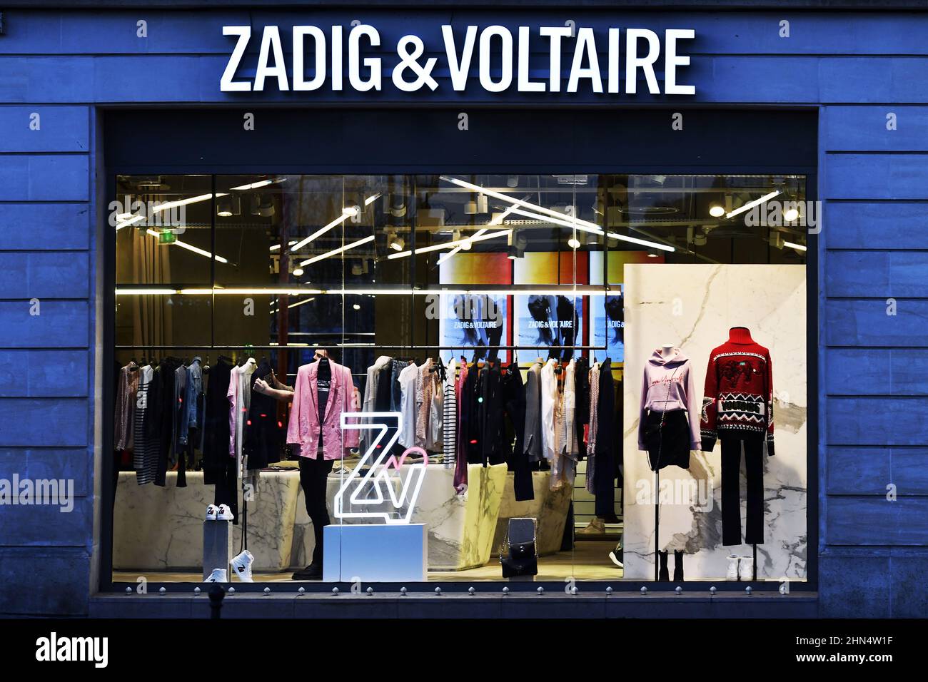 Zadig & Voltaire store - Champs Elysées - Paris - France Stock Photo - Alamy