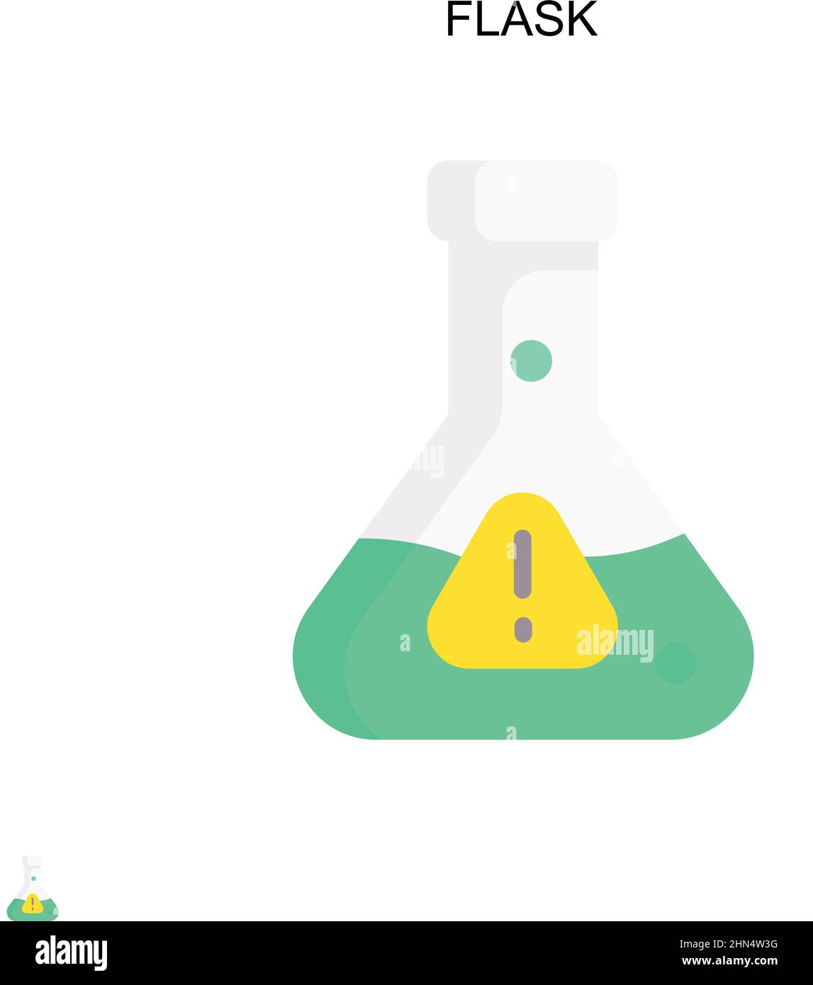 Flask Simple vector icon. Illustration symbol design template for web ...