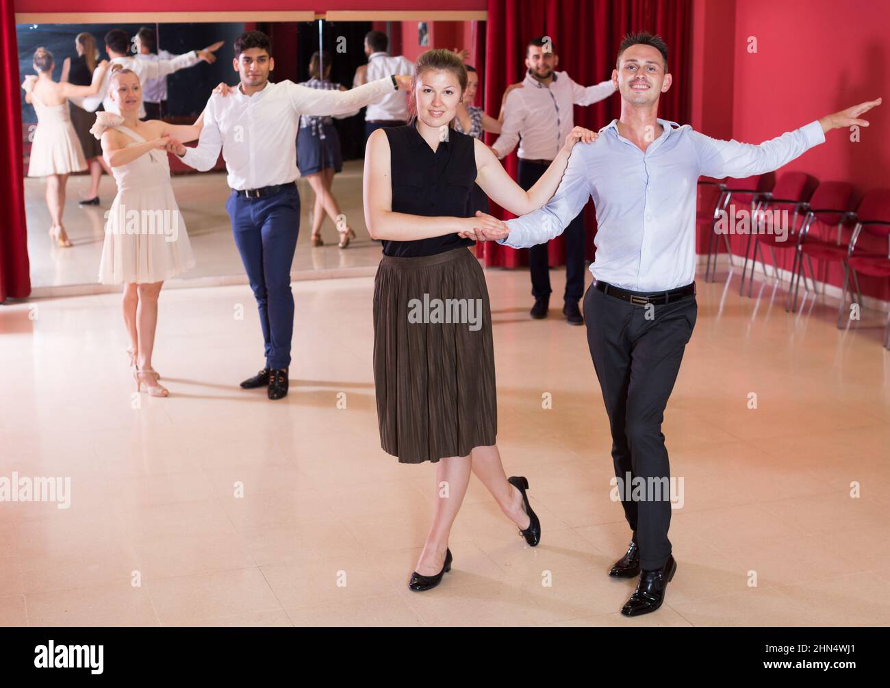 People practicing passionate samba Stock Photo