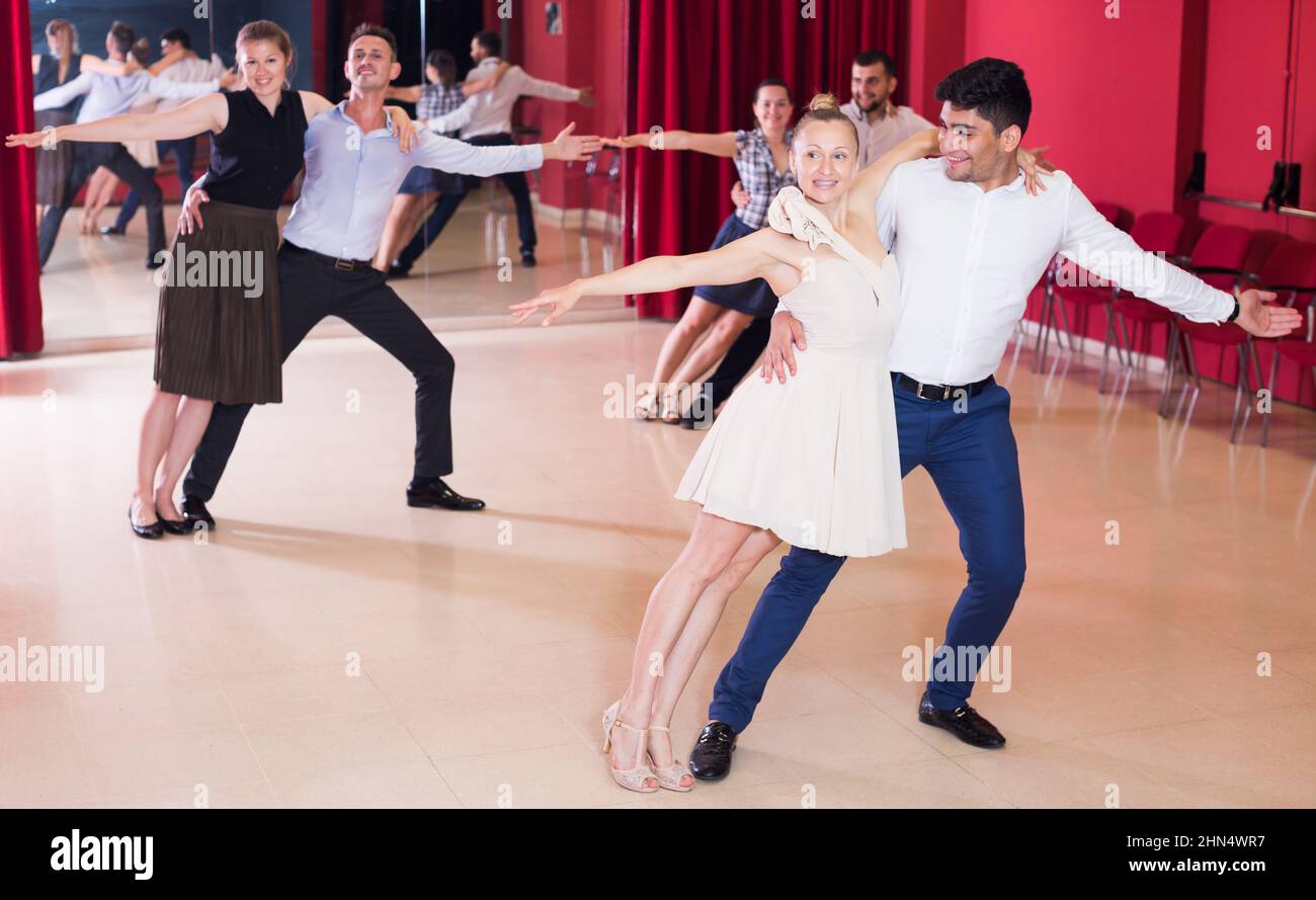 People practicing passionate samba Stock Photo