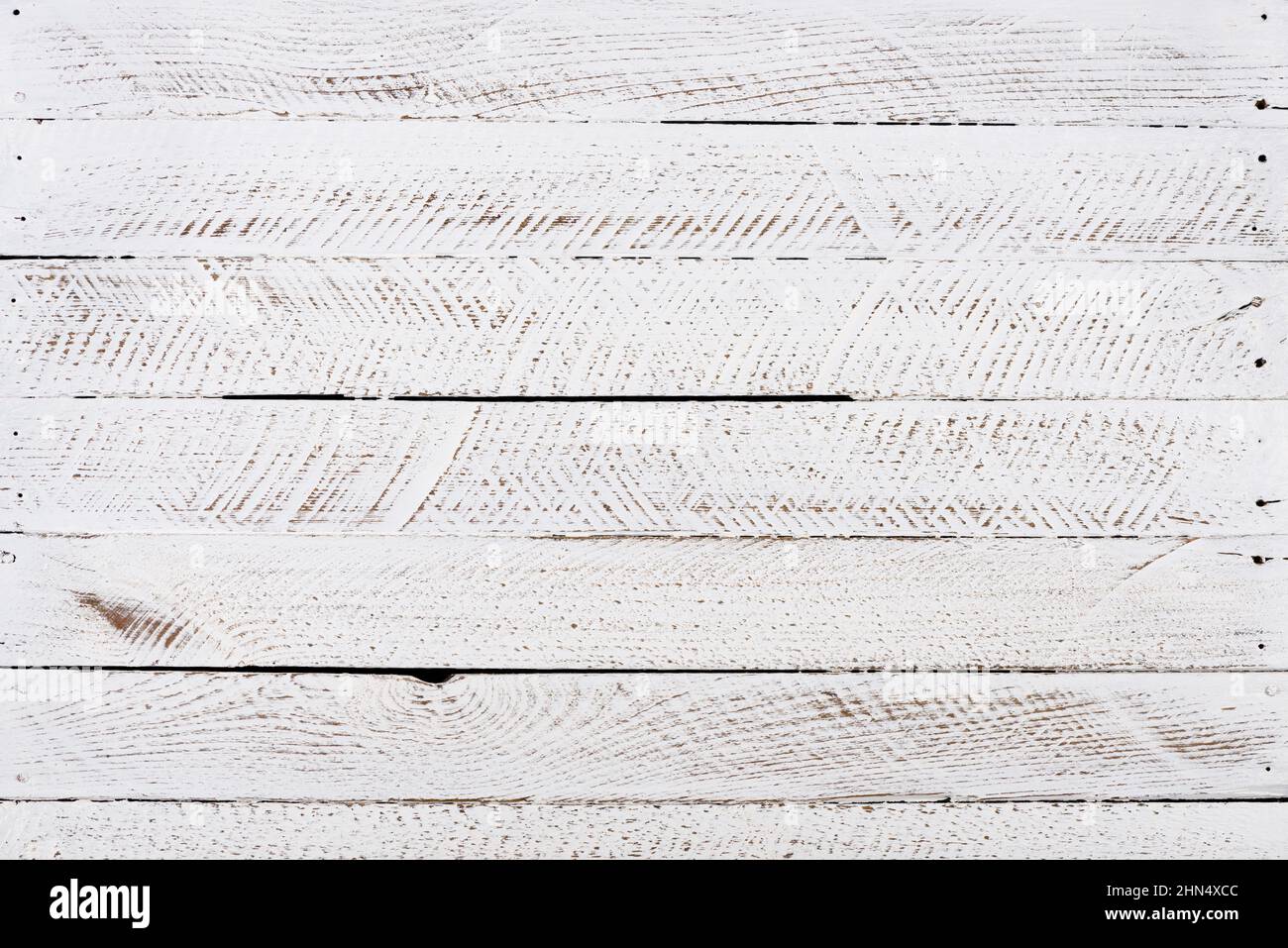 Old grunge white painted and sanded wood background Stock Photo