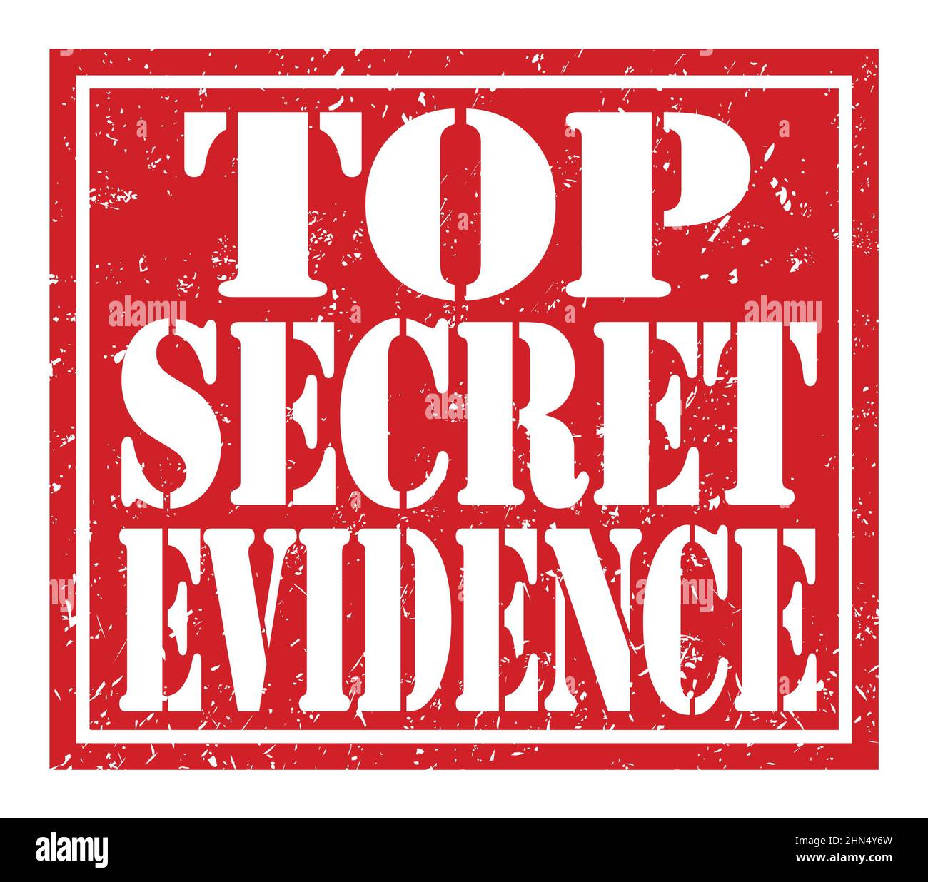 TOP SECRET EVIDENCE, words written on red stamp sign Stock Photo - Alamy