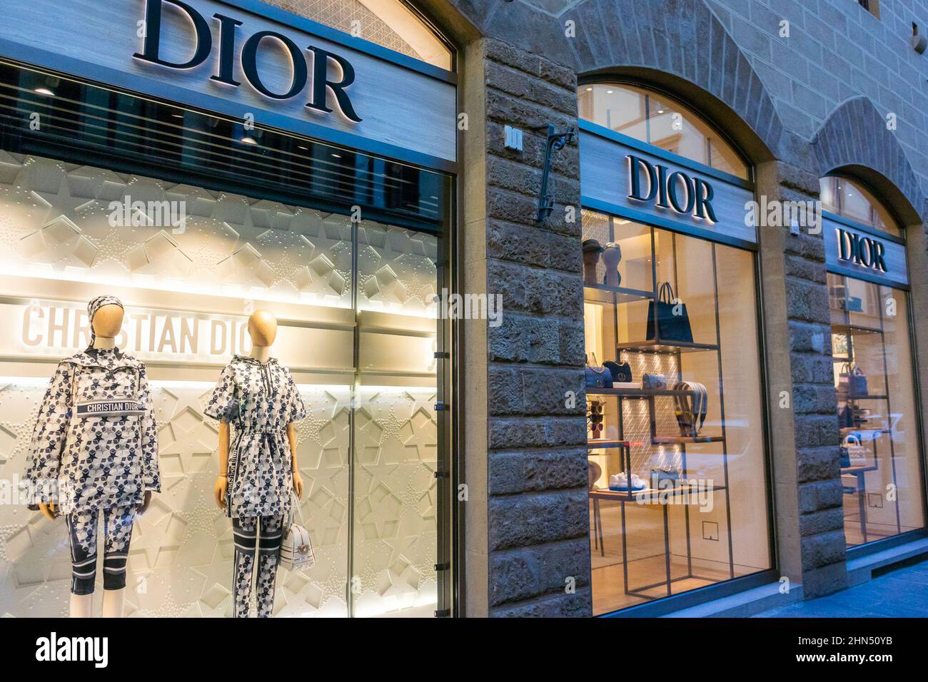 Florence, Italy, Christian Dior Fashion Designer Store, Front, Sign ...