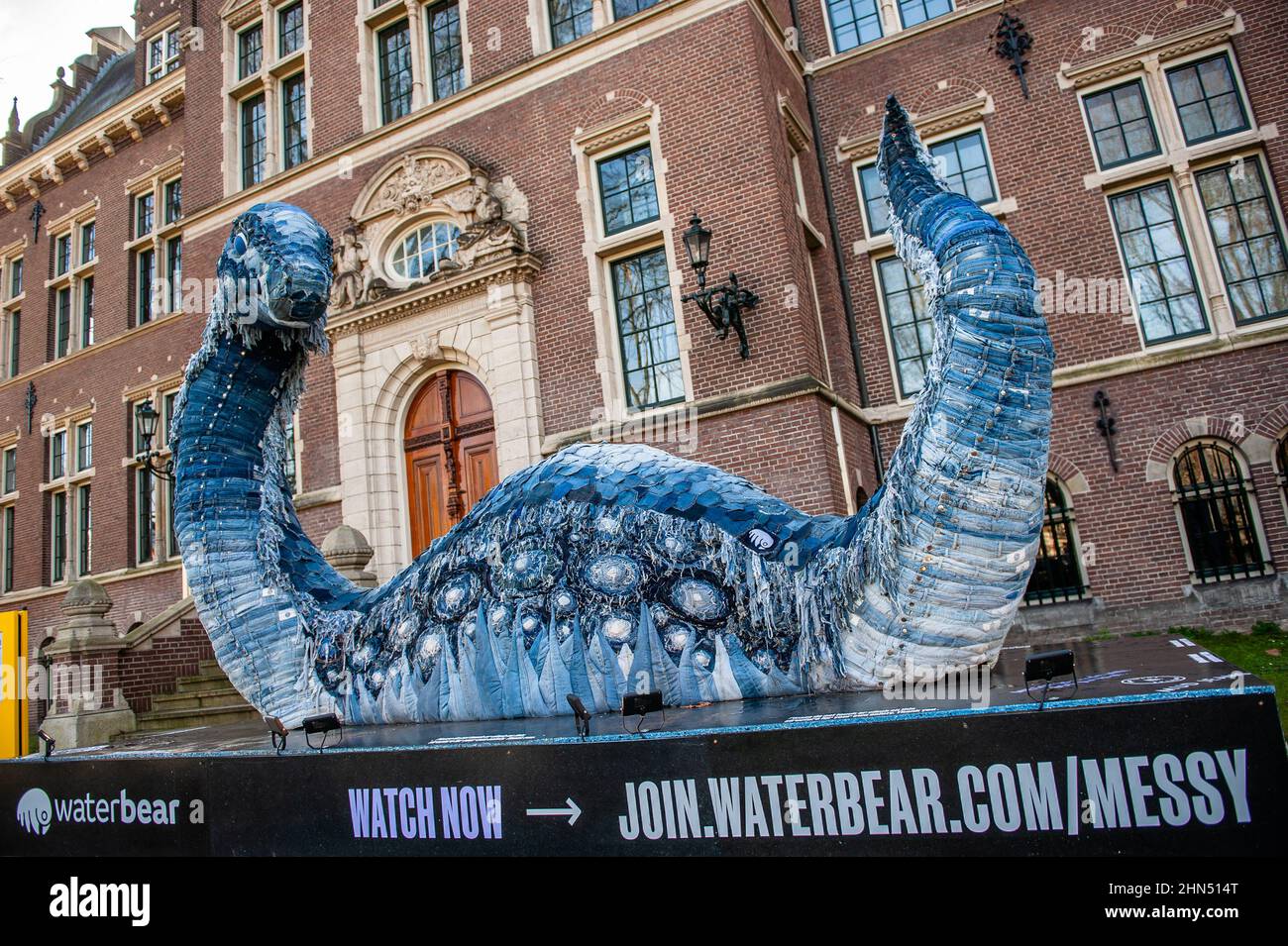 February 12th, Amsterdam. During the celebration of the COP26 in Glasgow,  WaterBear teamed up with artist Billie Achilleos and circular denim brand MUD  Jeans to create a sculpture of Scotland's legendary sea