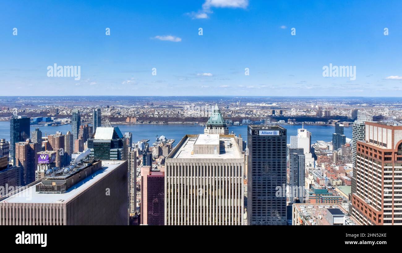 Hudson river new york aerial hi-res stock photography and images - Alamy