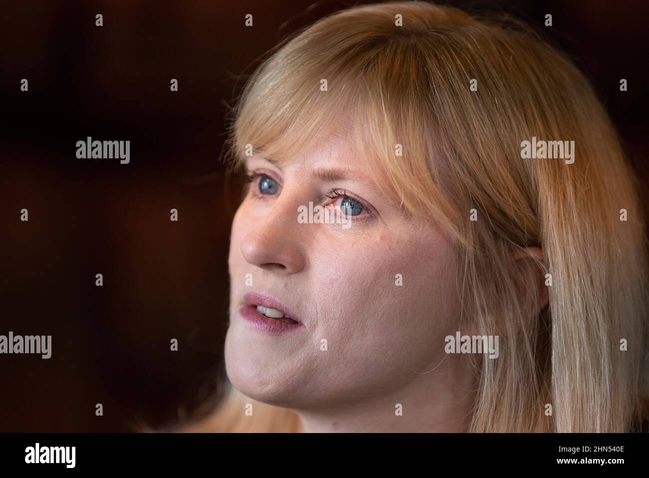 Rosie Duffield, 50 year-old Labour MP for Canterbury who has been bullied on social media by local political activists. Whitehall, London, UK Stock Photo