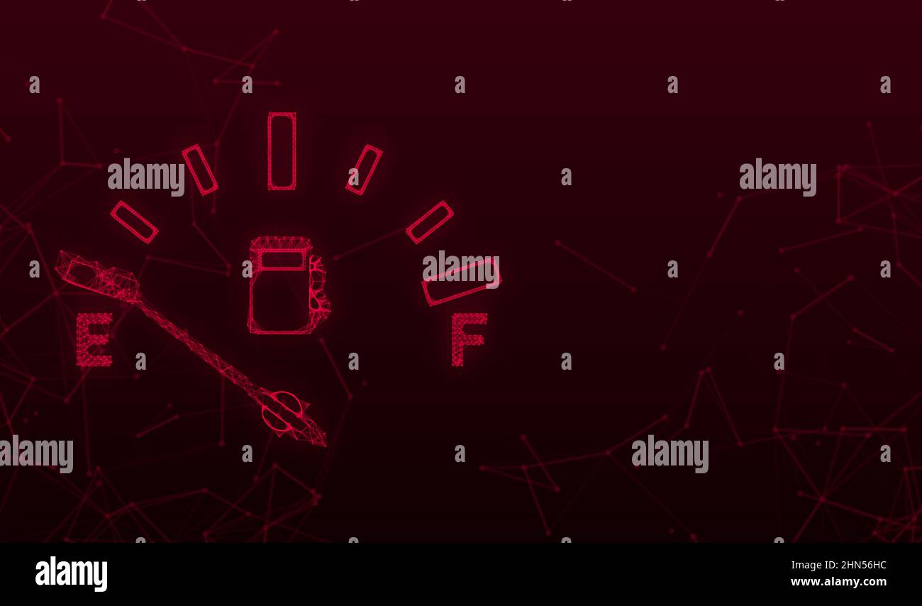 Fuel indicator. Illustration on Black background for design ,Empty ...