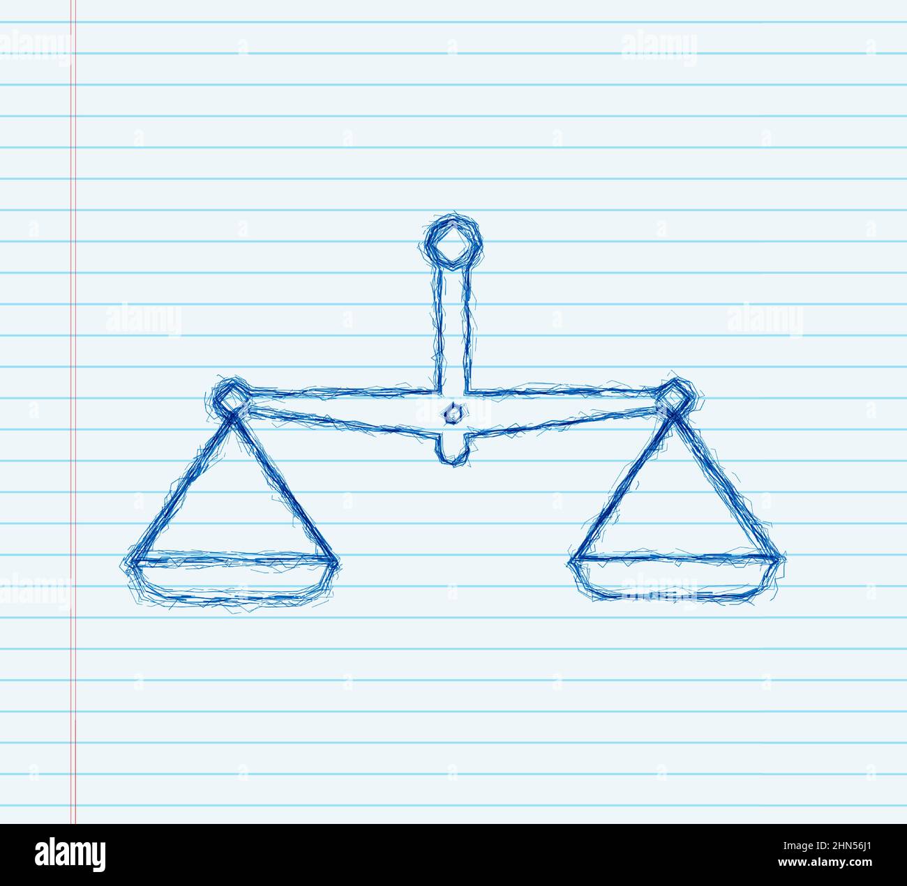 Scales icon. sketch icon. Libra isolated on white background. Vector ...