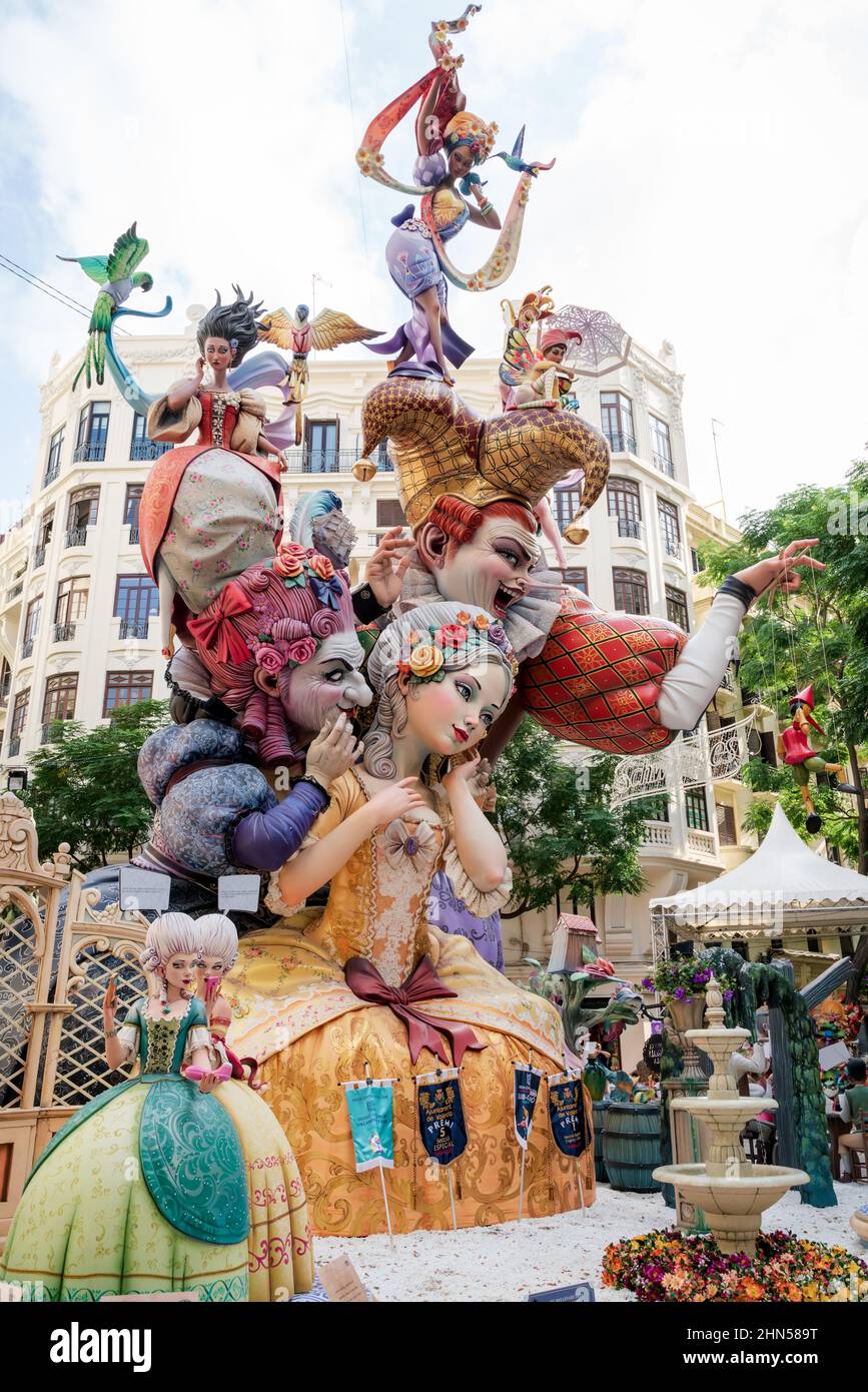 Valencia, Spain 4 September 2021 Large baroque designed paper mache
