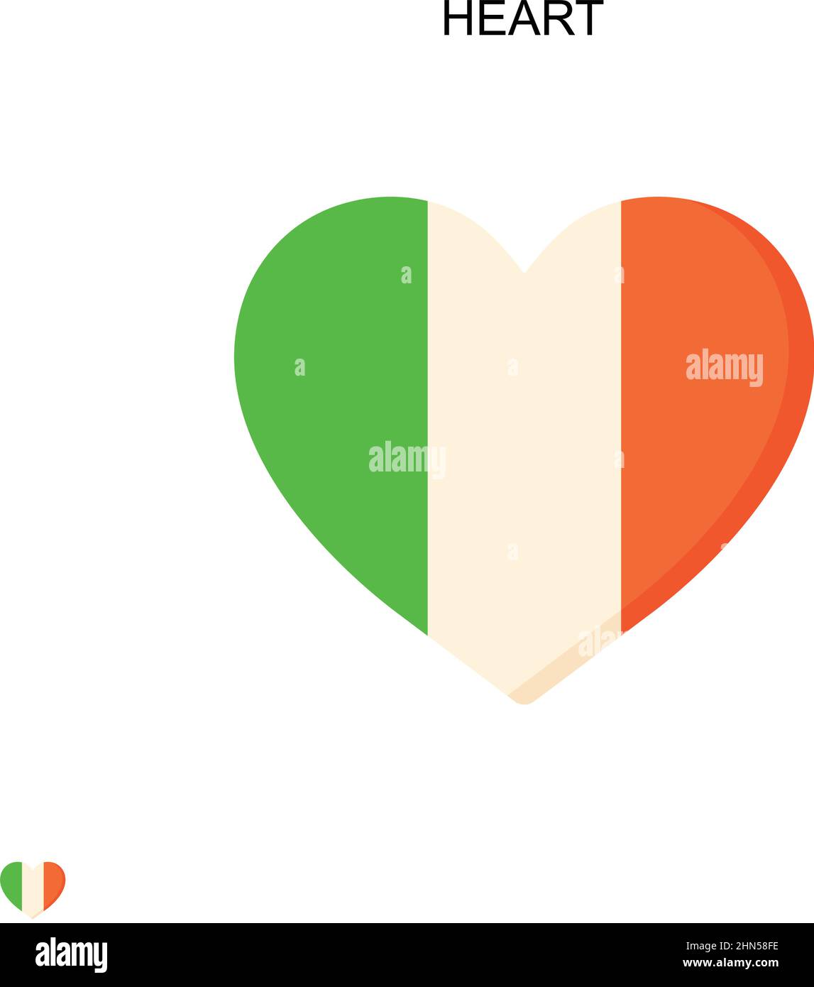 Heart Simple vector icon. Illustration symbol design template for web ...