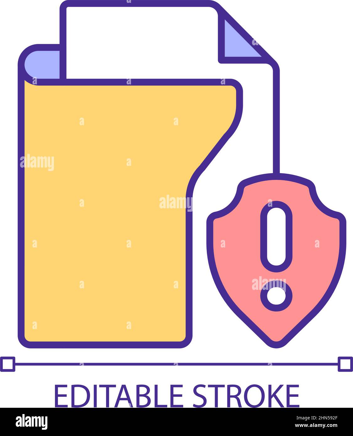 Document safety warning RGB color icon Stock Vector Image & Art Alamy