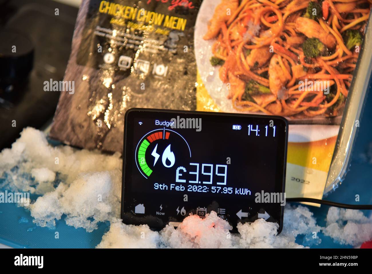 Smart meter to illustrate the increase of electricity and gas bills. . Smart meter shows a daily