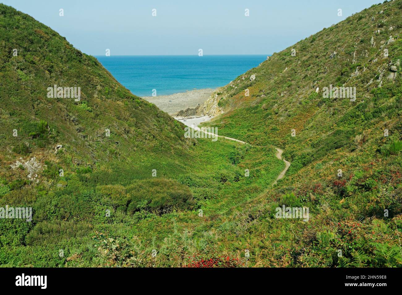 Lude valley in Carolles (Manche, France, Europe). Stock Photo
