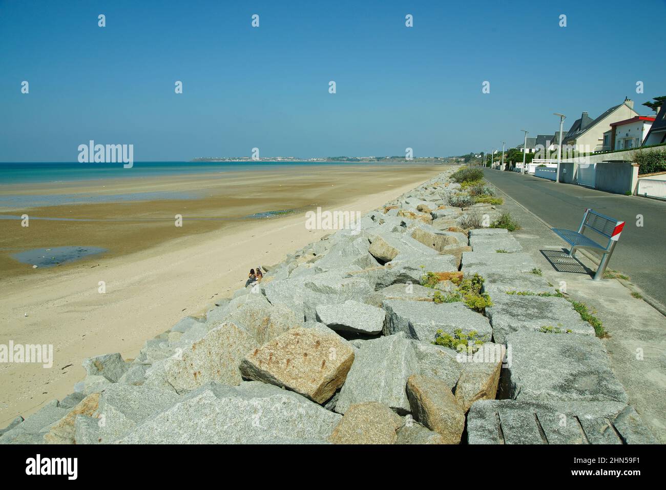 Kairon beach in Saint-Pair-sur-Mer (Manche, Normandie, France). Stock Photo