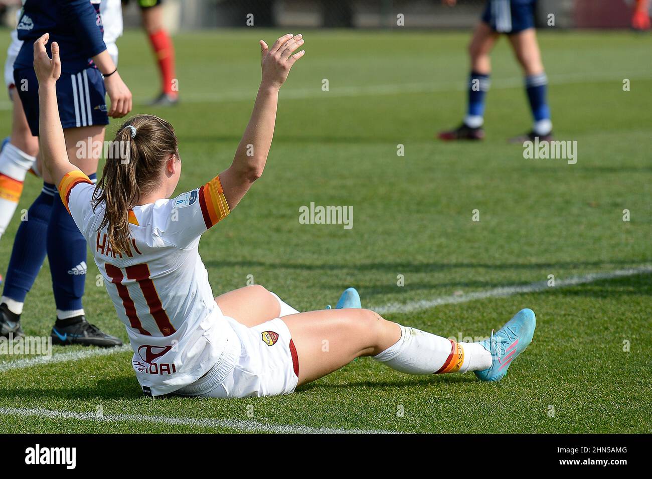 Rome, Italy. 13th Feb, 2022. Emilie Haavi of AS Roma during football Italy Cup Match As Roma v Como at Tre Fontane Stadium on February 13, 2022 in Rome, Italy. (Photo by AllShotLive/Sipa USA) Credit: Sipa USA/Alamy Live News Stock Photo