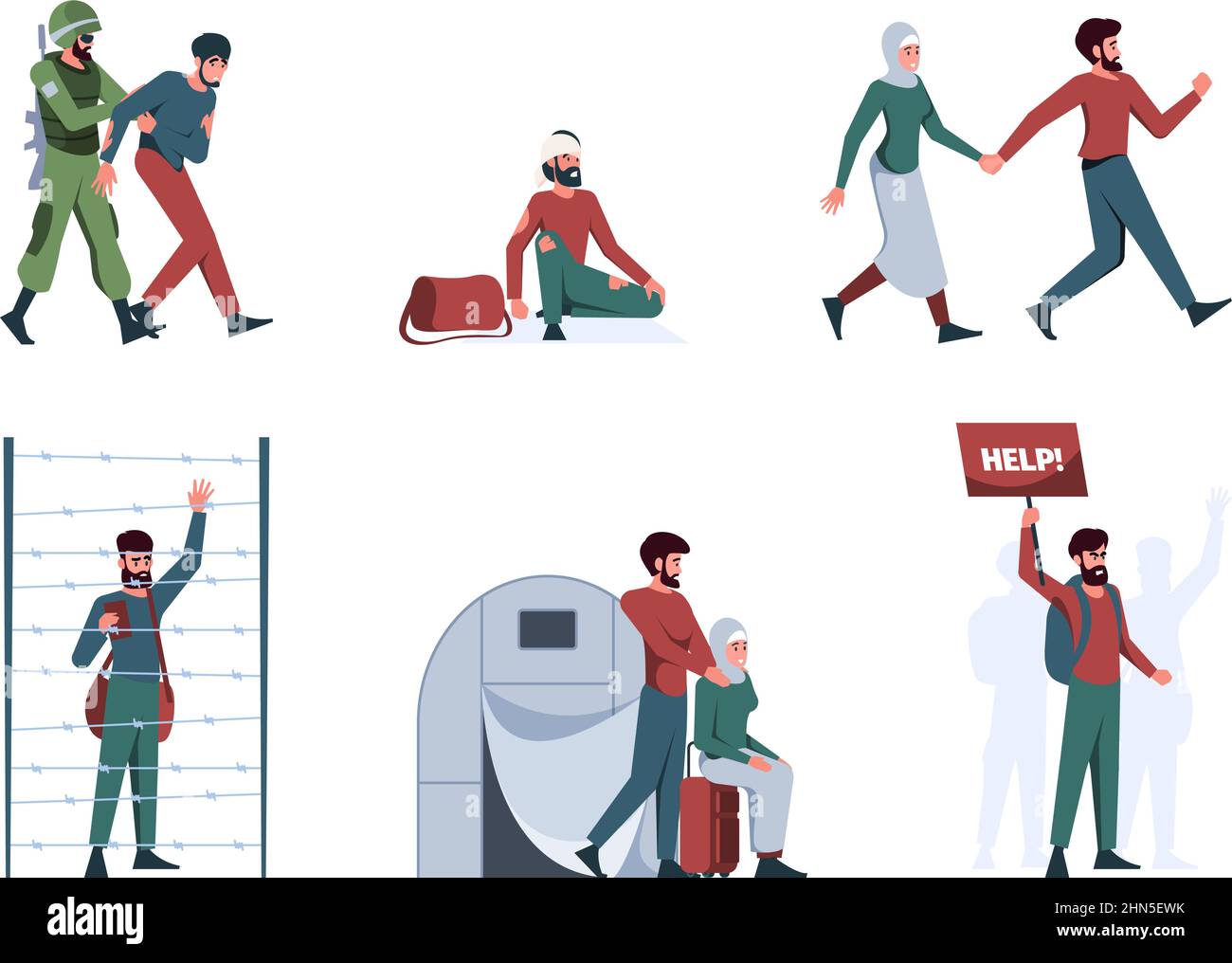 Asylum seeker Stock Vector Images - Alamy