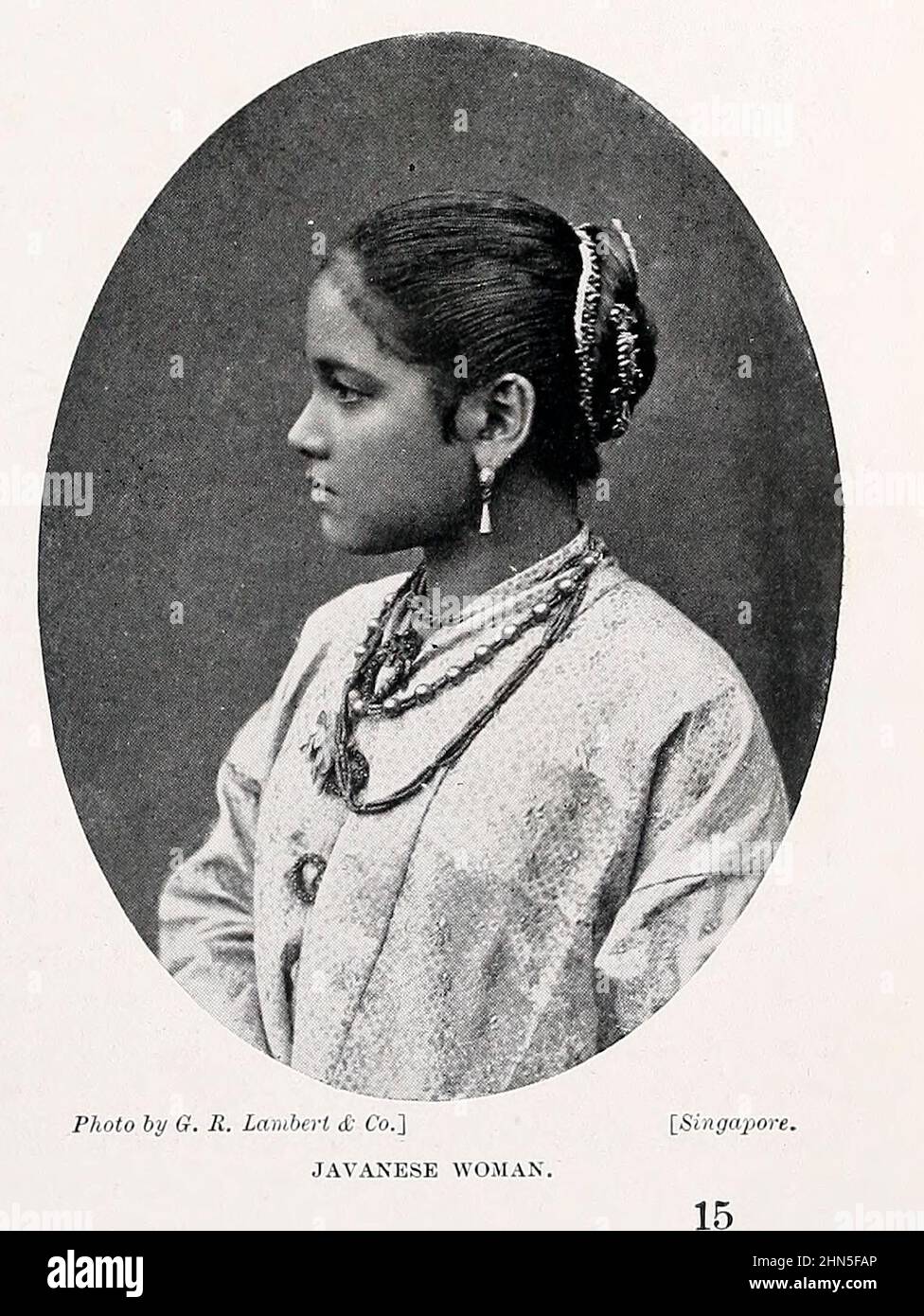 Javanese woman from The living races of mankind : a popular illustrated account of the customs, habits, pursuits, feasts & ceremonies of the races of mankind throughout the world Volume 1 by Sir Harry Hamilton Johnston, Henry Neville Hutchinson, Richard Lydekker and Dr. A. H. Keane published London : Hutchinson & Co. 1902 Stock Photo