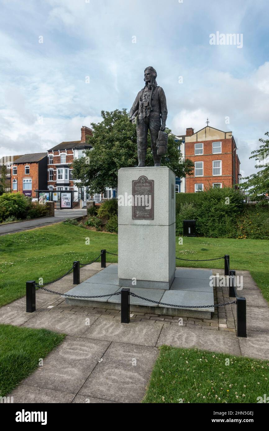 RAF North Coates Strike Wing Memorial, Pier Gardens, Cleethorpes, Humber Estuary, North East Lincolnshire, UK. Stock Photo