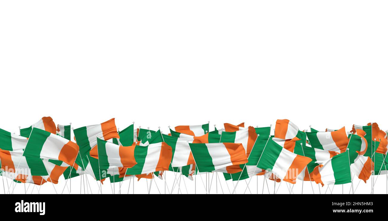 Many Irish Flags On White Background 3d Rendering Stock Photo Alamy Many Irish Flags On White Background 3d Rendering 2HN5HM3