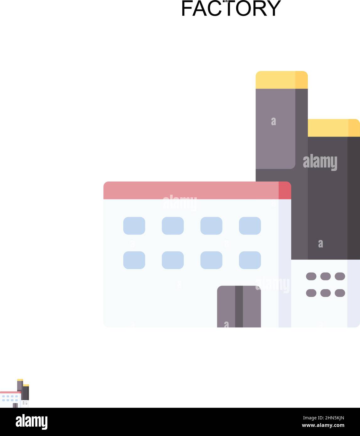 Factory Simple vector icon. Illustration symbol design template for web ...