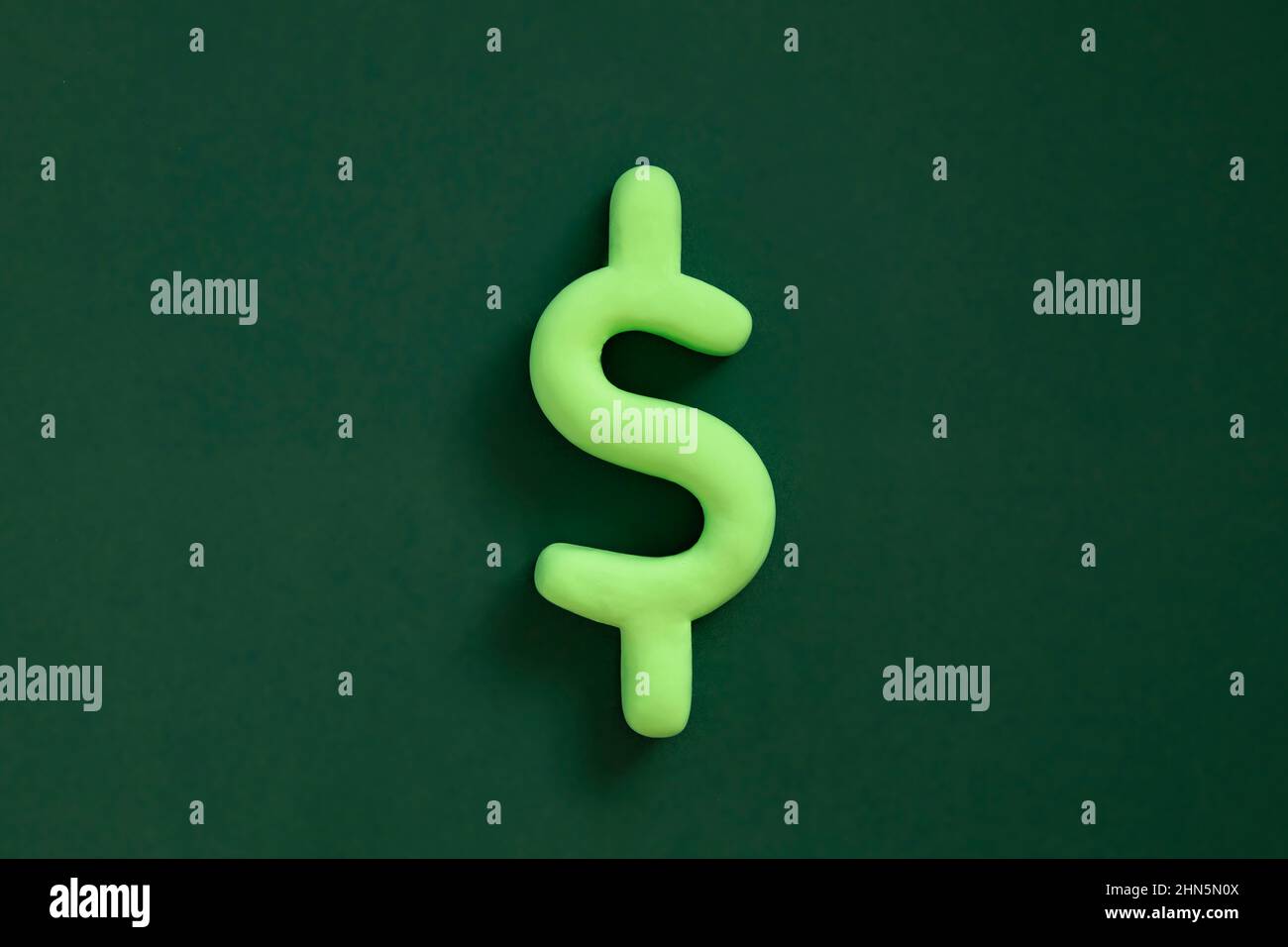 Symbol of american dollar currency. Three dimensional Green US dollar sign.  American business concept, dollar on financial market, profits, investmen Stock Photo