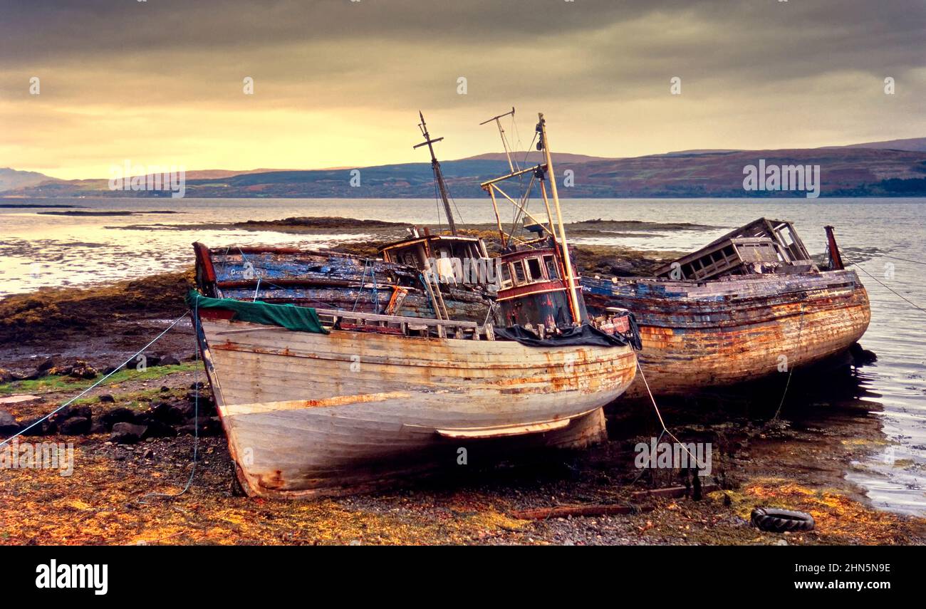 Fishing boats at Salen, Isle of Mull Stock Photo - Alamy