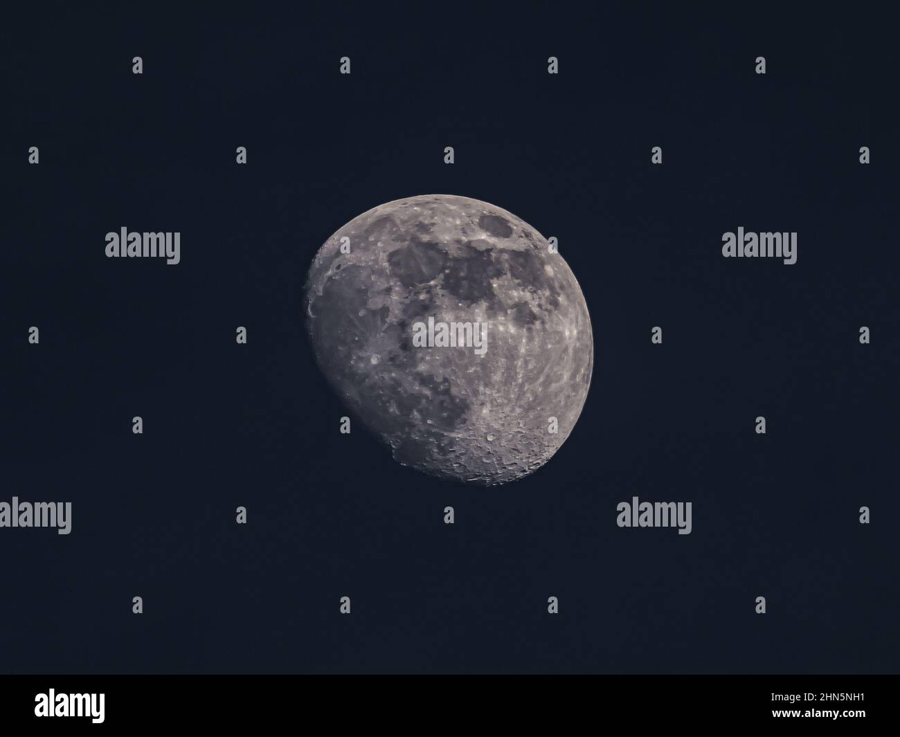 Moon in dark sky in February Stock Photo Alamy