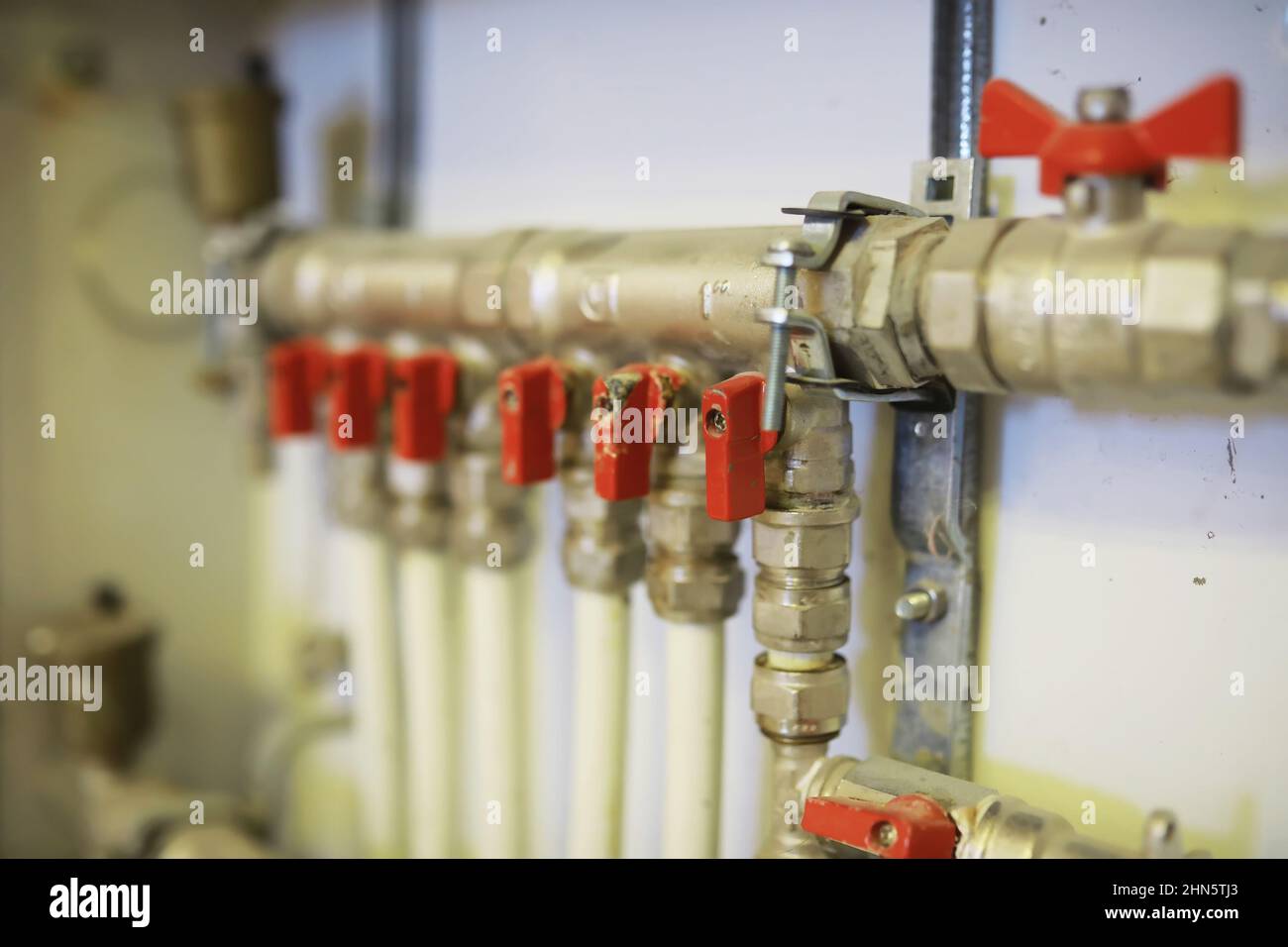 Plumbing repair. Sewer cleaning. Food grinder inspection repair Stock