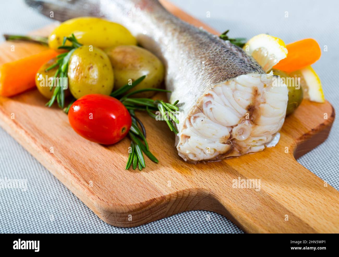 Recipe Of Country Style Baked Cod Stock Photo - Alamy