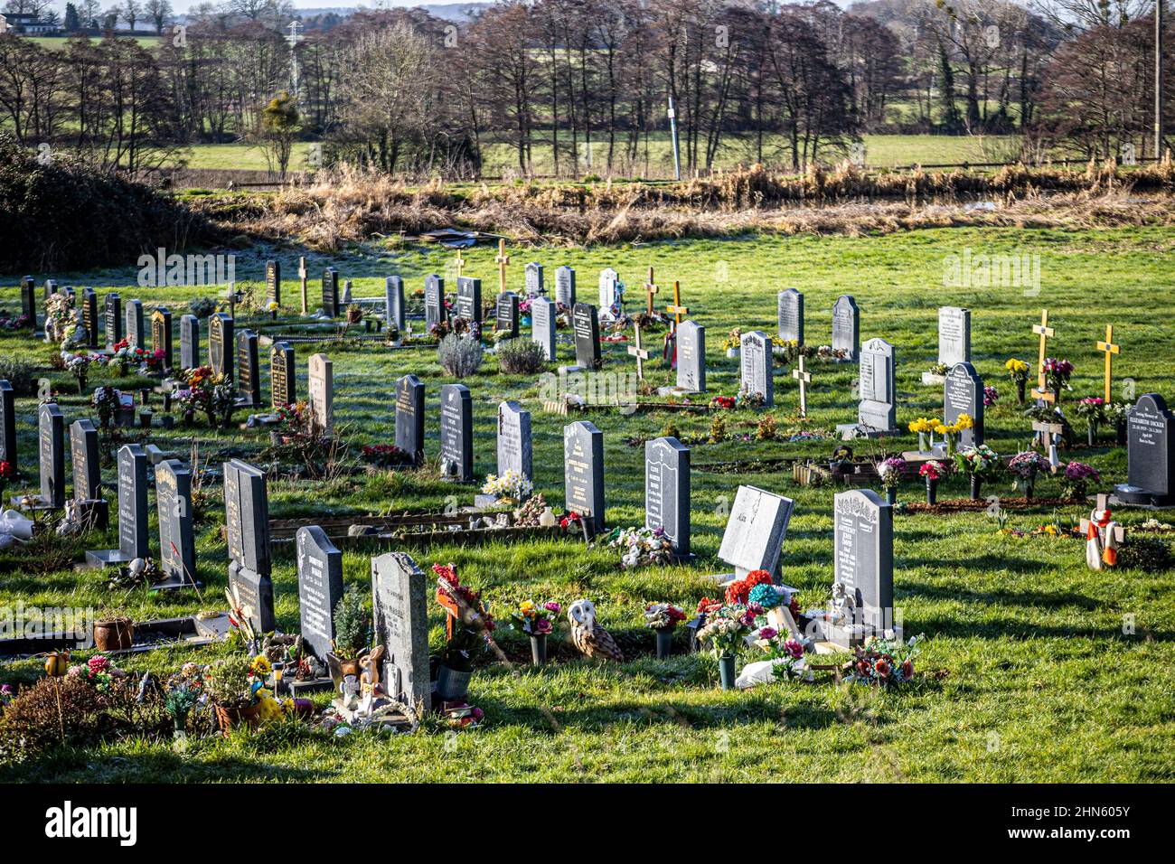 St Cyrs Church cemetery, Stonehouse, UK Stock Photo
