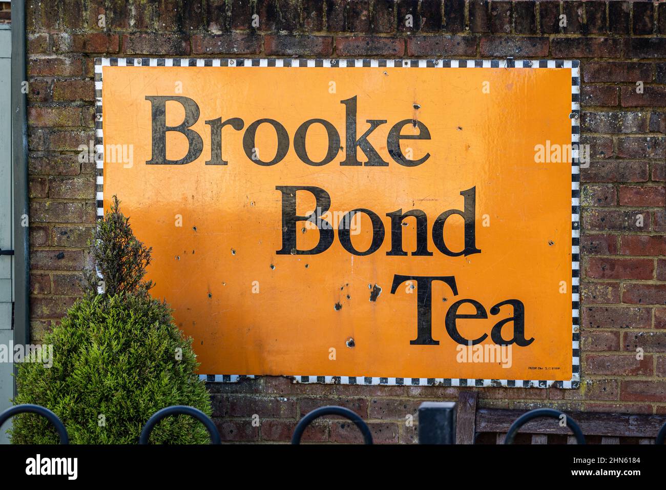 Brooke Bond Tea sign on a wall At Ebley Wharf, Stroud, UK Stock Photo