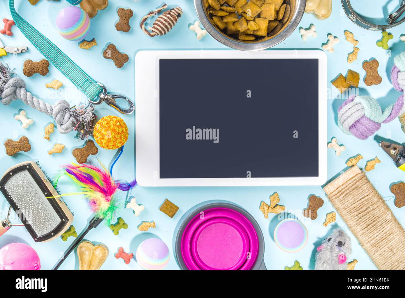 Pet food and accessories, various cat, dog, domestic animals food, toys