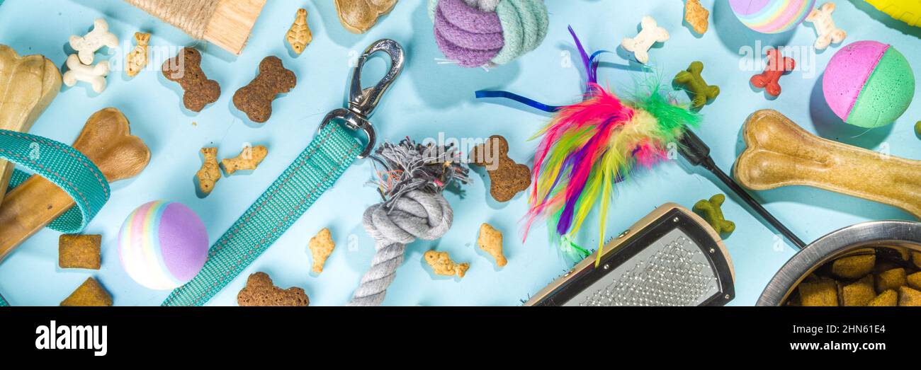 Pet food and accessories, various cat, dog, domestic animals food, toys