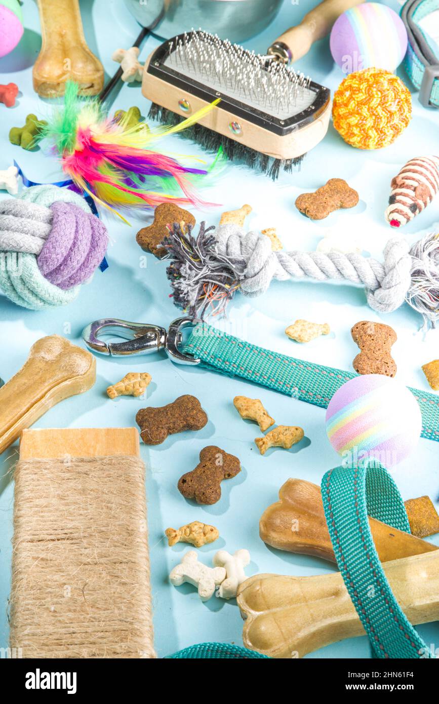 Pet food and accessories, various cat, dog, domestic animals food, toys