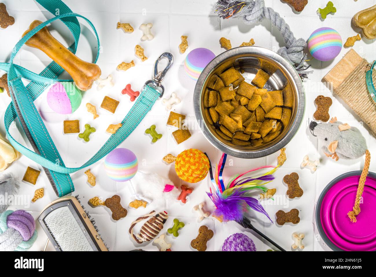 Pet food and accessories, various cat, dog, domestic animals food, toys