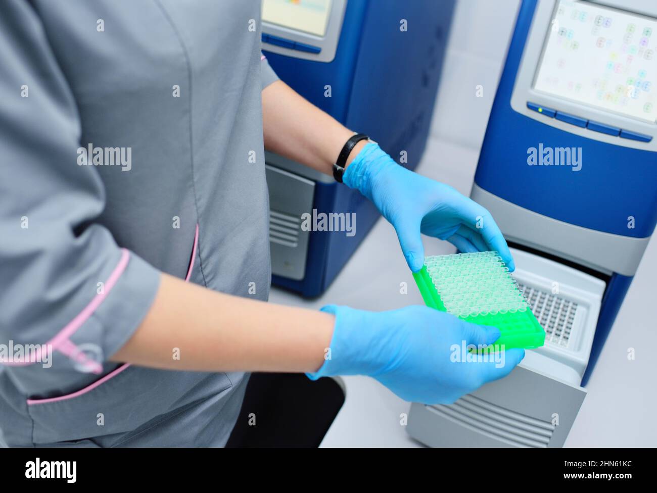 apparatus for DNA assays in a diagnostic laboratory Stock Photo Alamy