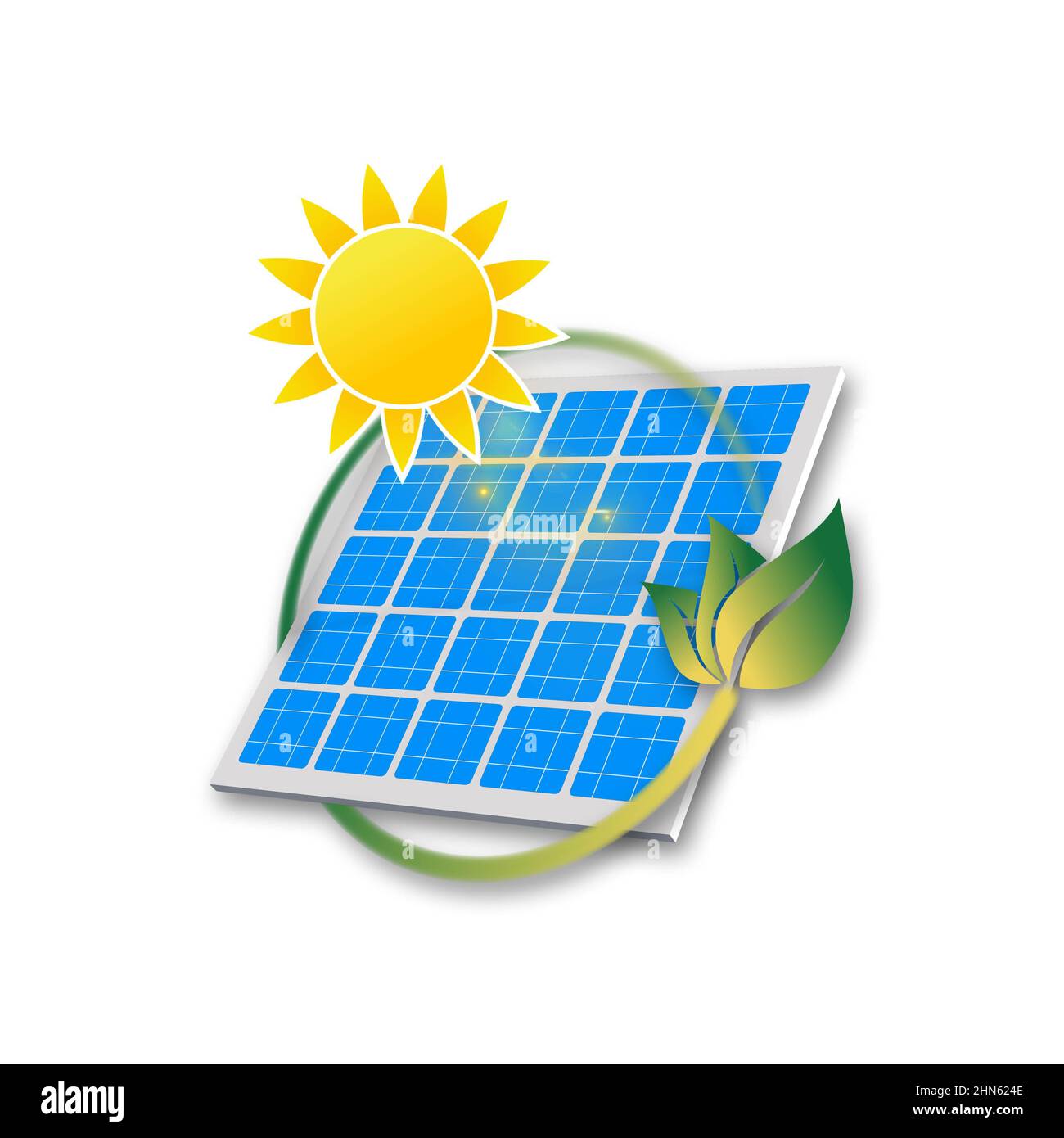Solar panel sun logo template - save energy, green power and natural ...